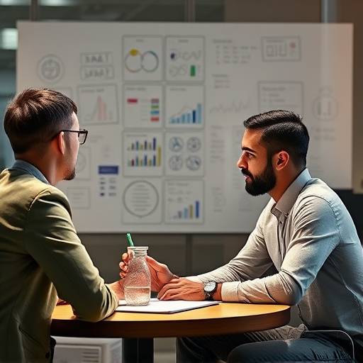 Un coach che guida un cliente attraverso un esercizio di problem solving